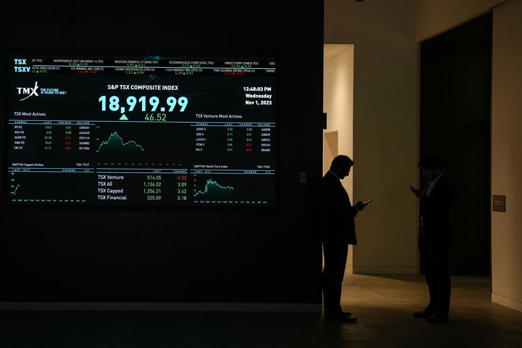 S&P/TSX composite down in late-morning trading, oil drops below US$70 a barrel