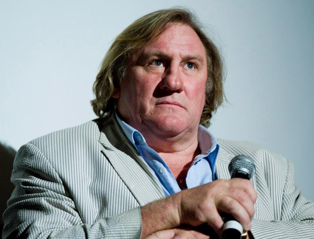 French actor Gérard Depardieu speaks at the Montreal World Film Festival in Montreal, Monday, Sept.6, 2010. Depardieu has been stripped of his Order of Quebec after shocking comments made by the actor in a recent documentary. 