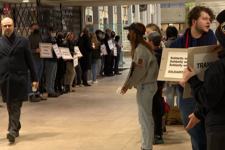 Queen’s University students hold silent protest in response to cuts