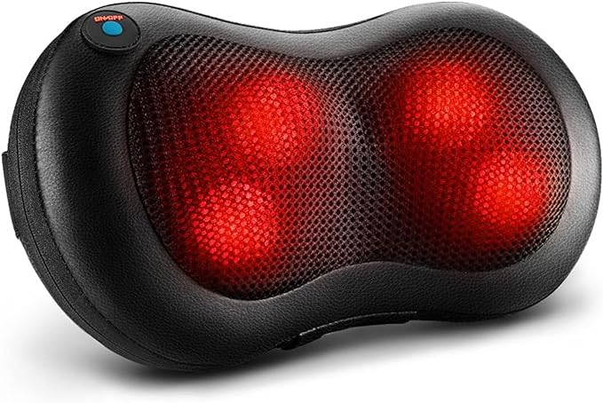 A neck and back massager pillow.