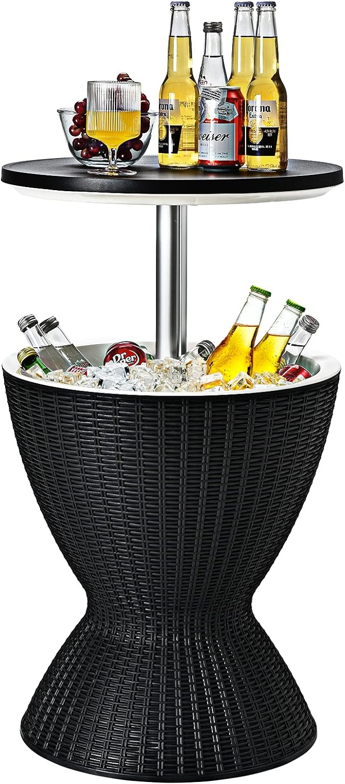 A beer cooler for your patio that doubles up as a side table.
