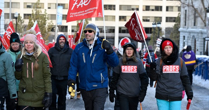 魁北克罢工：与一教师工会谈判取得进展，与另一工会陷入僵局