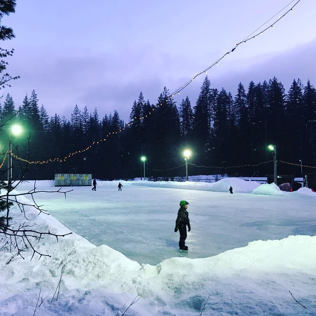 File photo of a skater at the public rink at Farrell’s Field in Celista, B.C.
