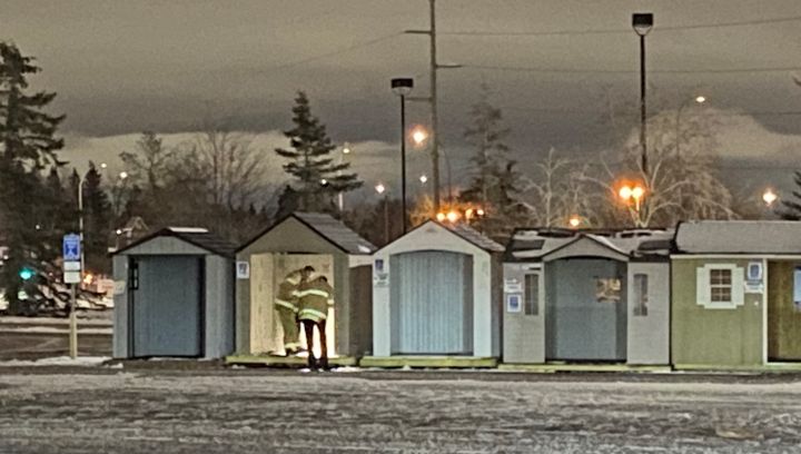 Three people are dead after a fire early Monday destroyed a shed outside a home improvement store in northwest Calgary.