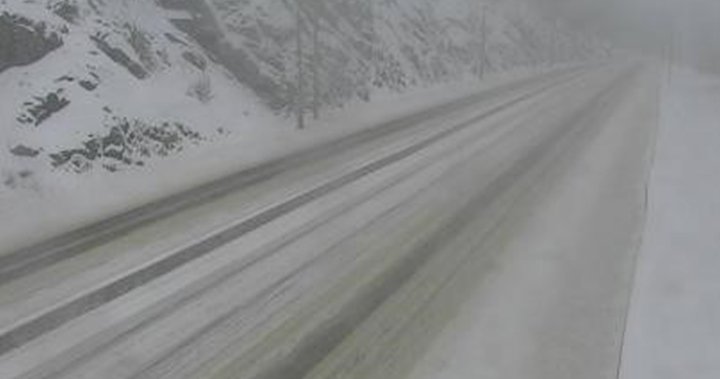 Издаден е протокол за сняг за магистрала Coquihalla