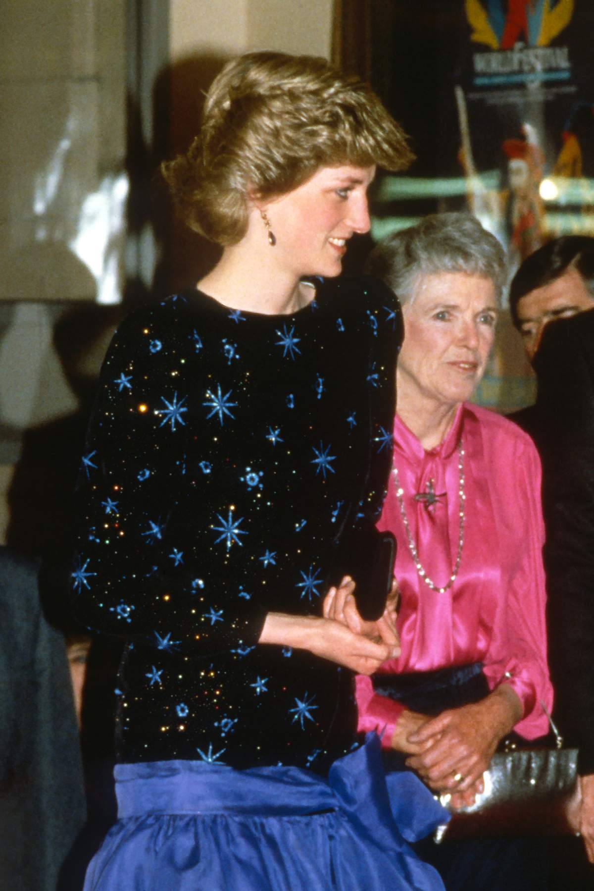 Princess Diana in her Jacques Azagury evening gown.