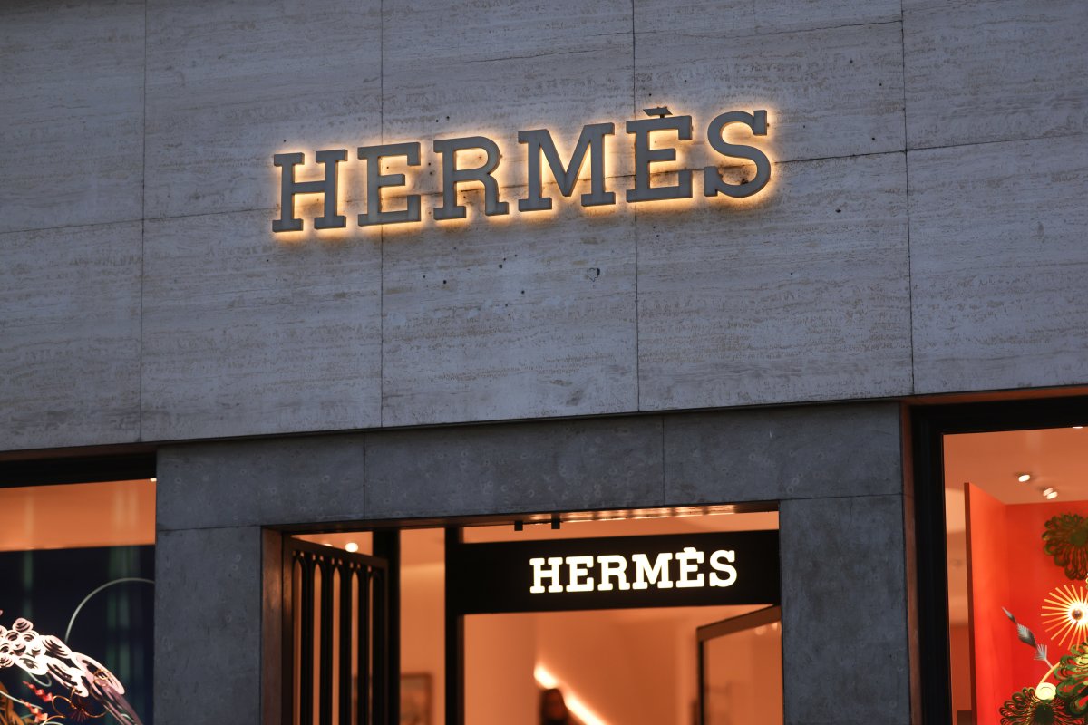 An Hermès storefront.