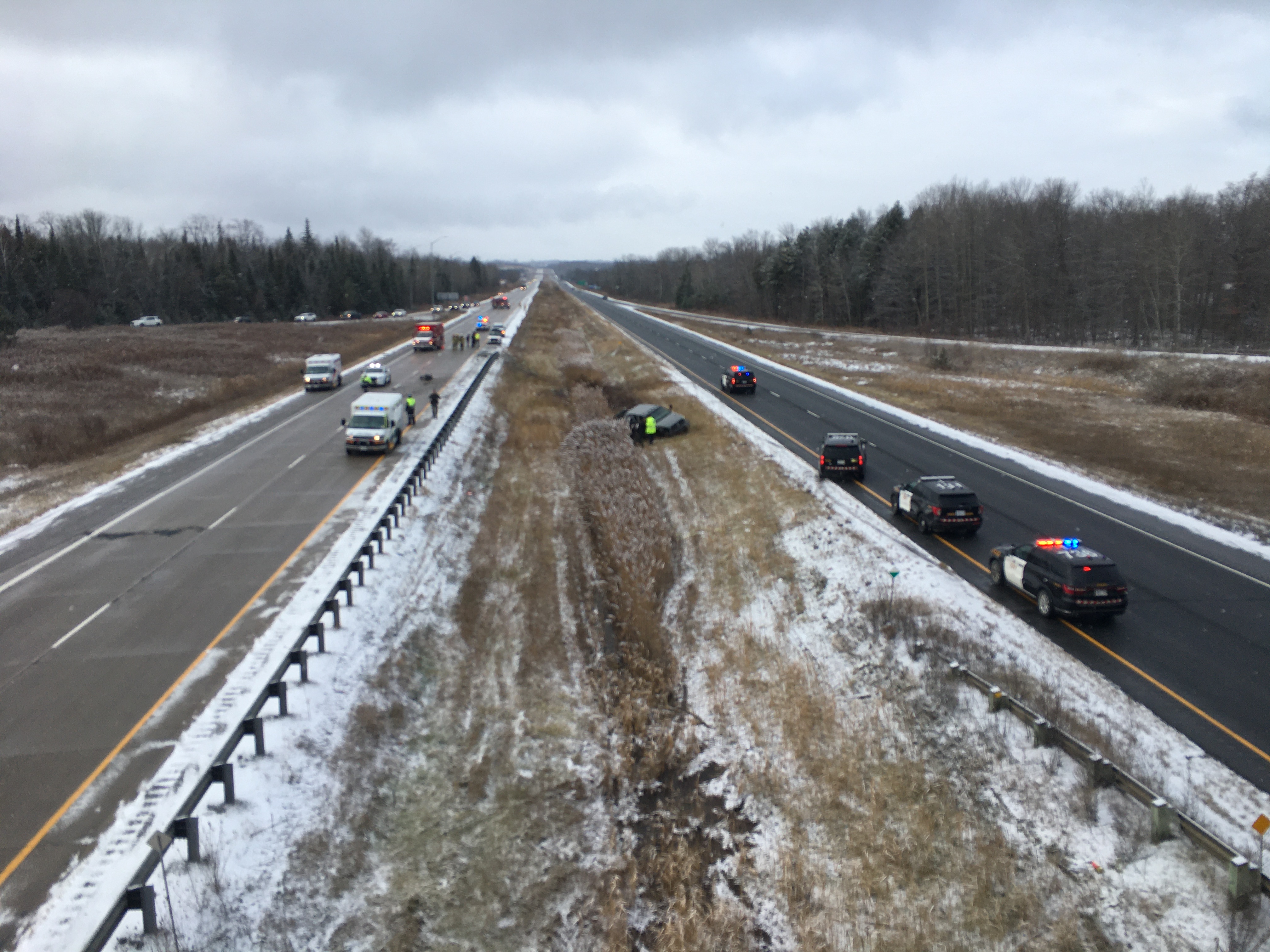 Участък от магистрала 115 южно от Питърбъро е затворен и