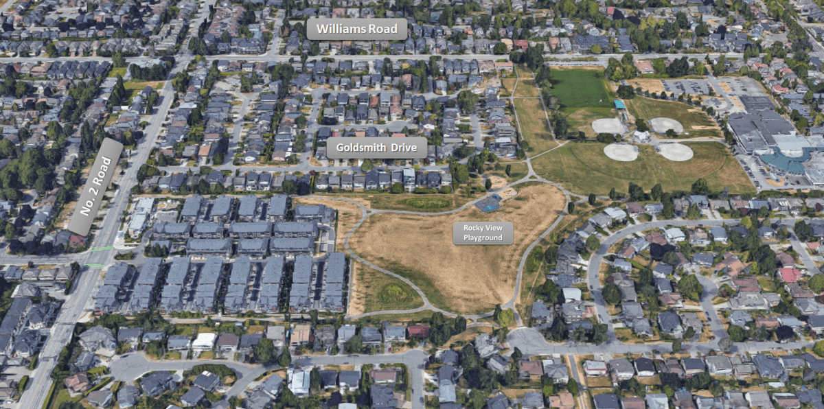 A map of the area provided by homicide investigators.