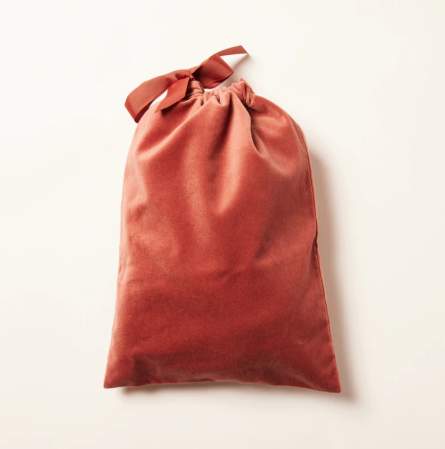 Indigo velvet gift bag