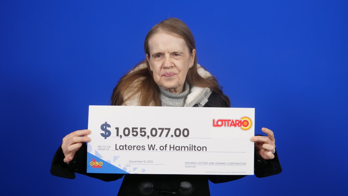 Lateres Webster of Hamilton picked up $1 million in the Oct.14, 2023 Lottario draw.