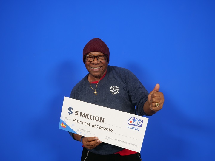 Rafael Mesa Valdes won the $5 million Lotto 6/49 Classic Jackpot.