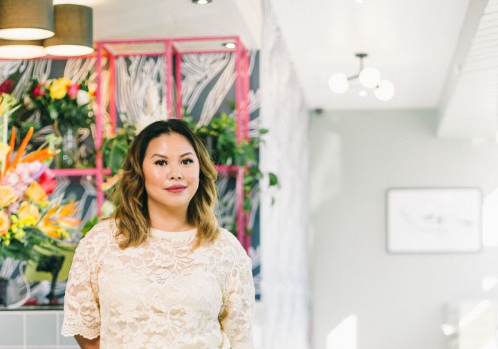 A photo of Maya Richmond, the owner of Padmanadi restaurant in Calgary which opened its doors in September 2023.