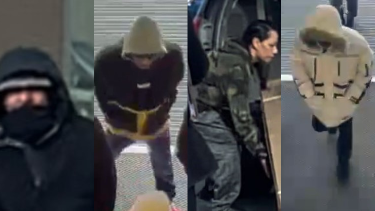 Images of the suspects wanted in Toronto store robbery on Dec 6, 2023.
