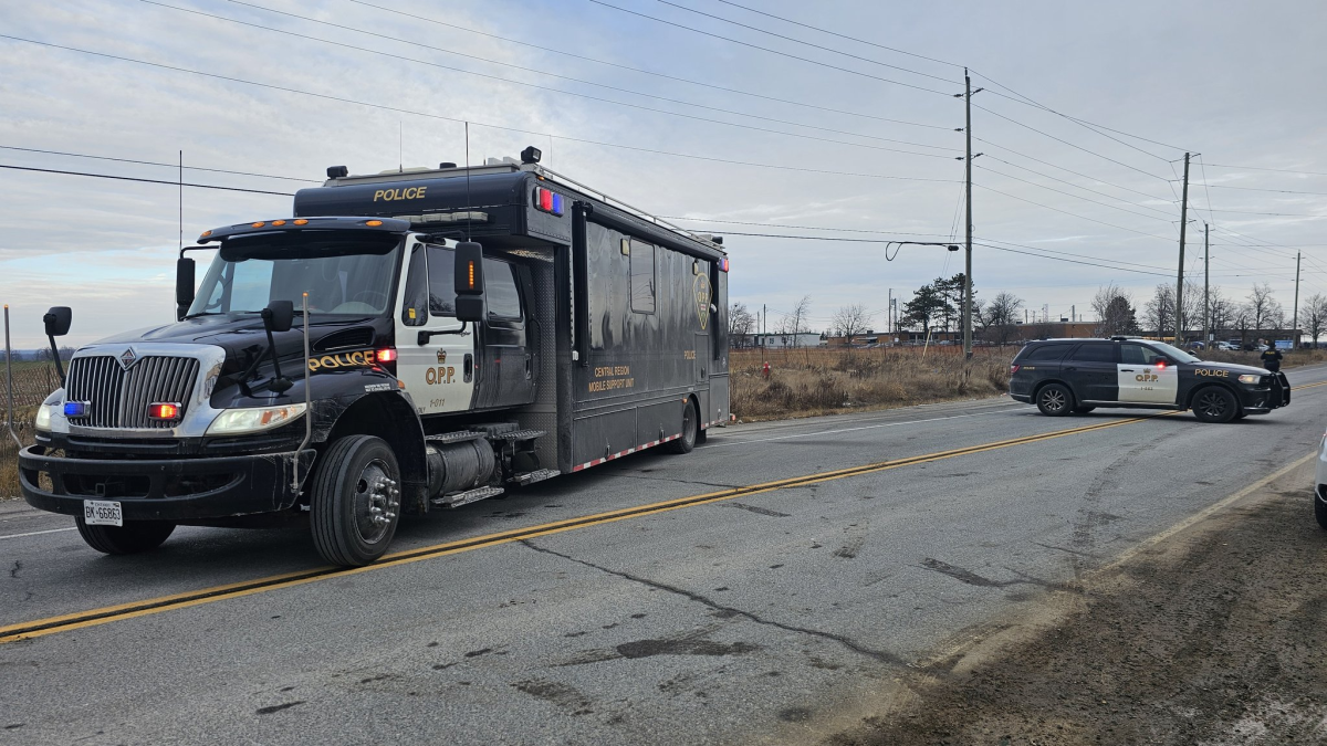 Roads are closed after a crash in Caledon on Dec. 20, 2023.