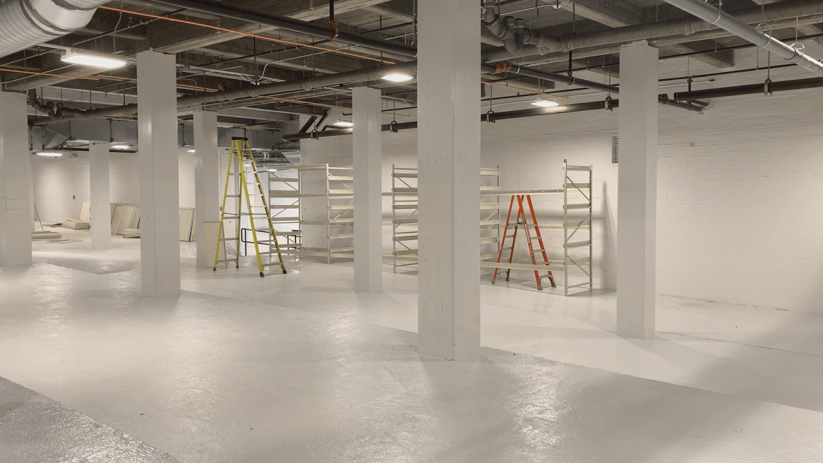 The space is about 65,000 square feet and spans two floors.