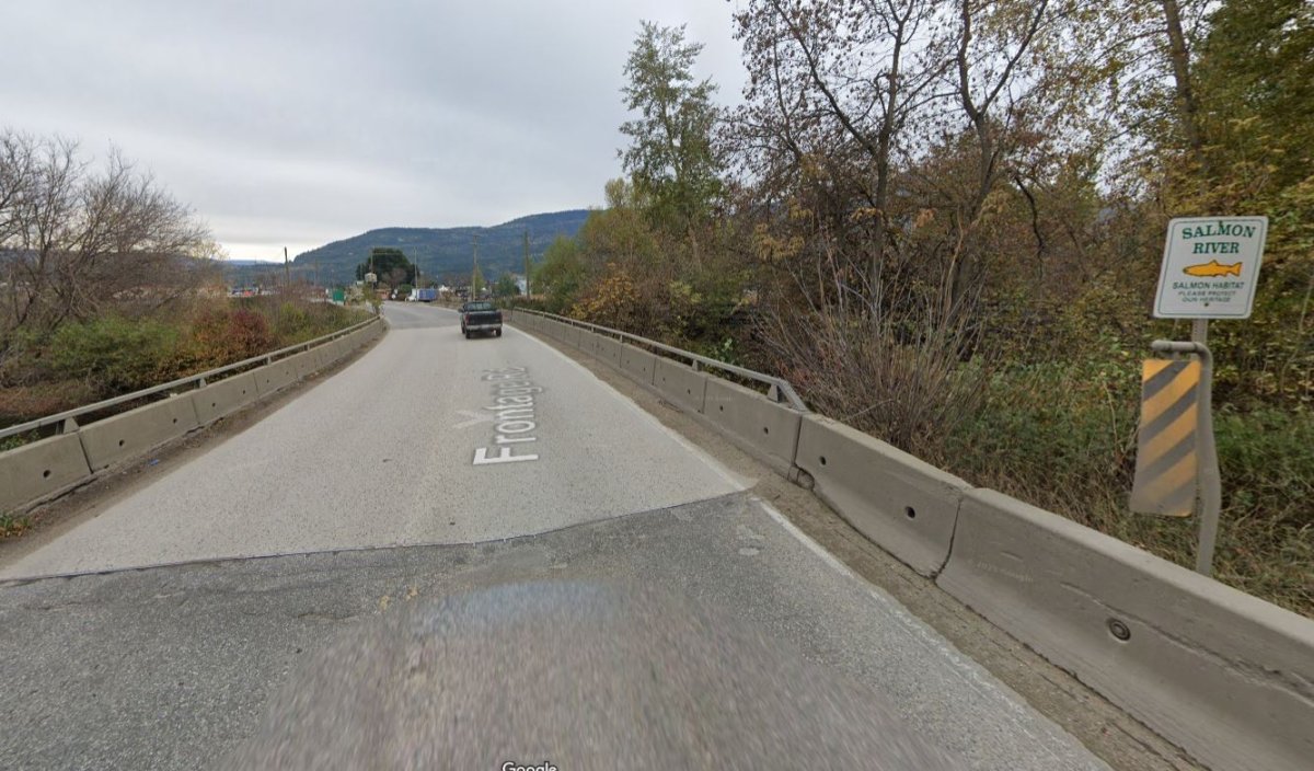 The Salmon River Bridge, located just west of Salmon Arm, B.C.