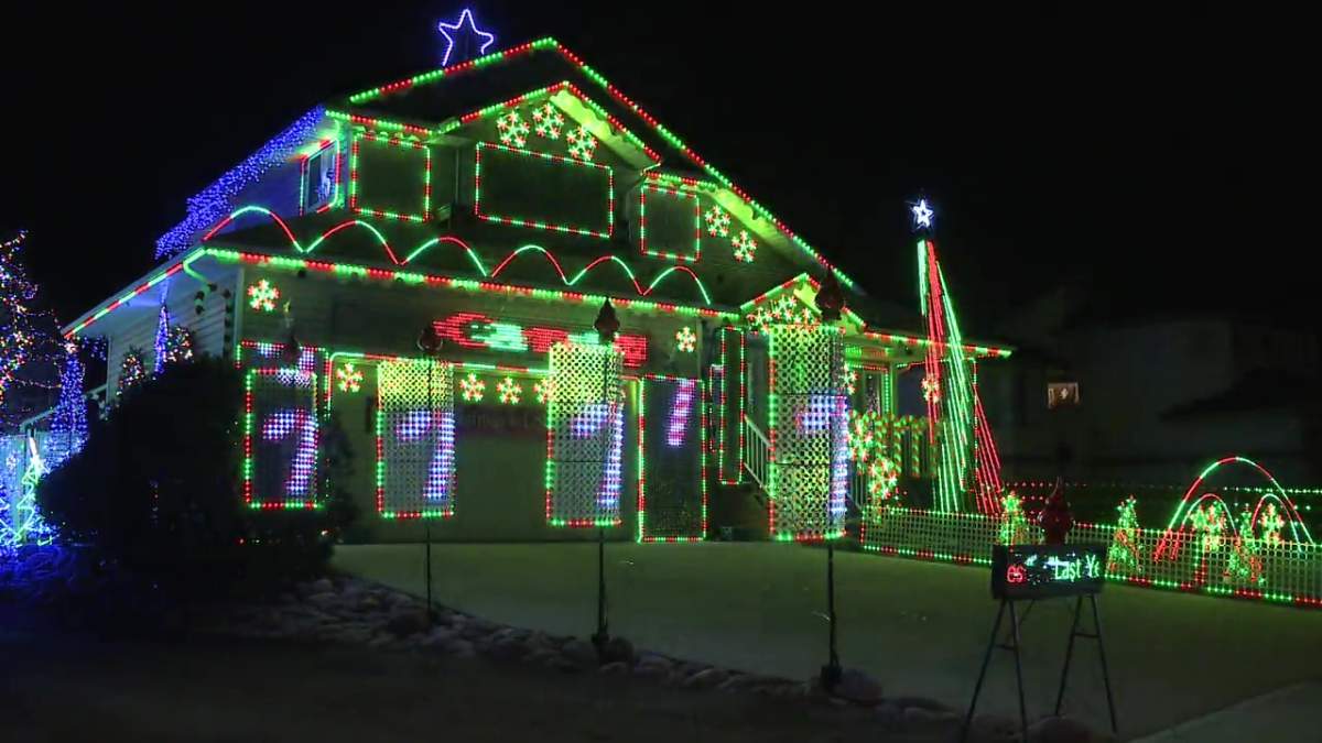 Marty Belilse's Christmas display in Cold Lake, Alta.