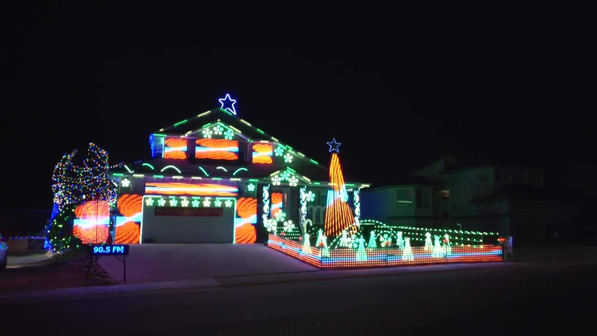 Marty Belilse's Christmas display in Cold Lake, Alta.