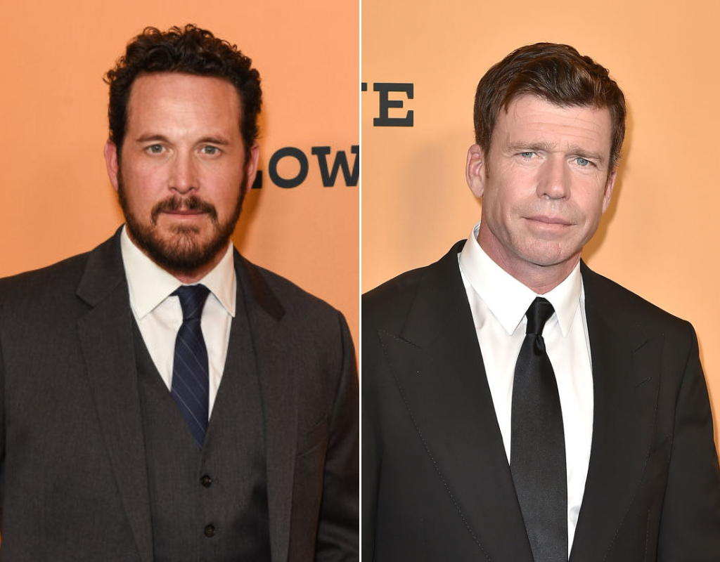 'Yellowstone' star Cole Hauser (L) is facing legal action from showrunner Taylor Sheridan (R) over the branding logo used for their respective coffee endeavours.
