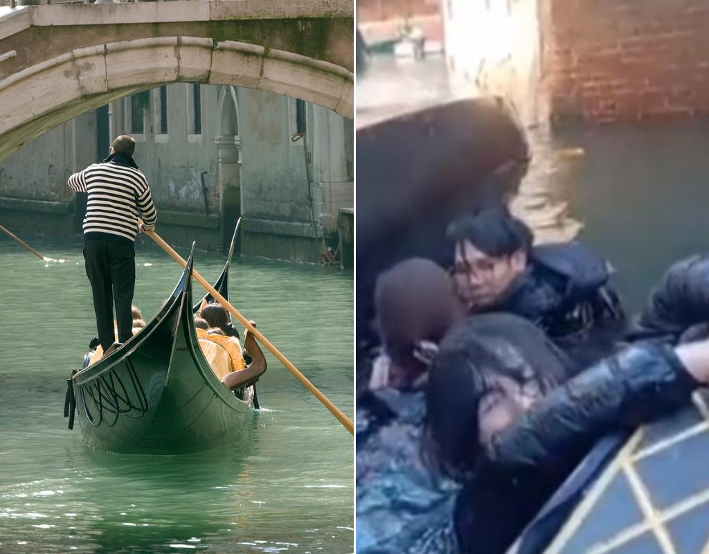 A group of tourists from China refused to sit down on a gondola, and it ended up capsized in Venice.