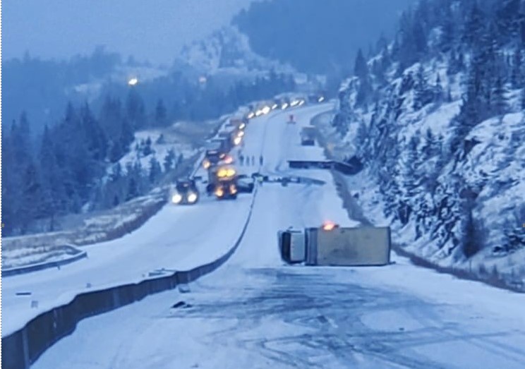 A Thursday morning crash on the Coquihalla Highway closed both lanes of traffic. 