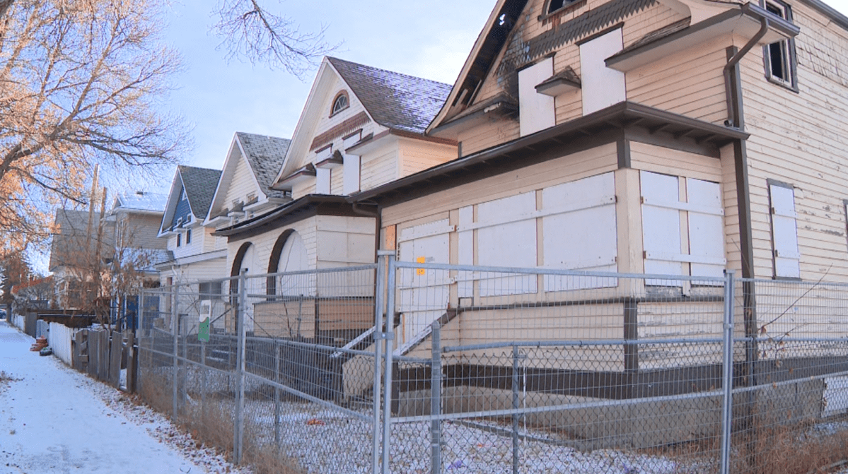The Community and Property Safety Team secured homes along 113 Avenue in Edmonton.