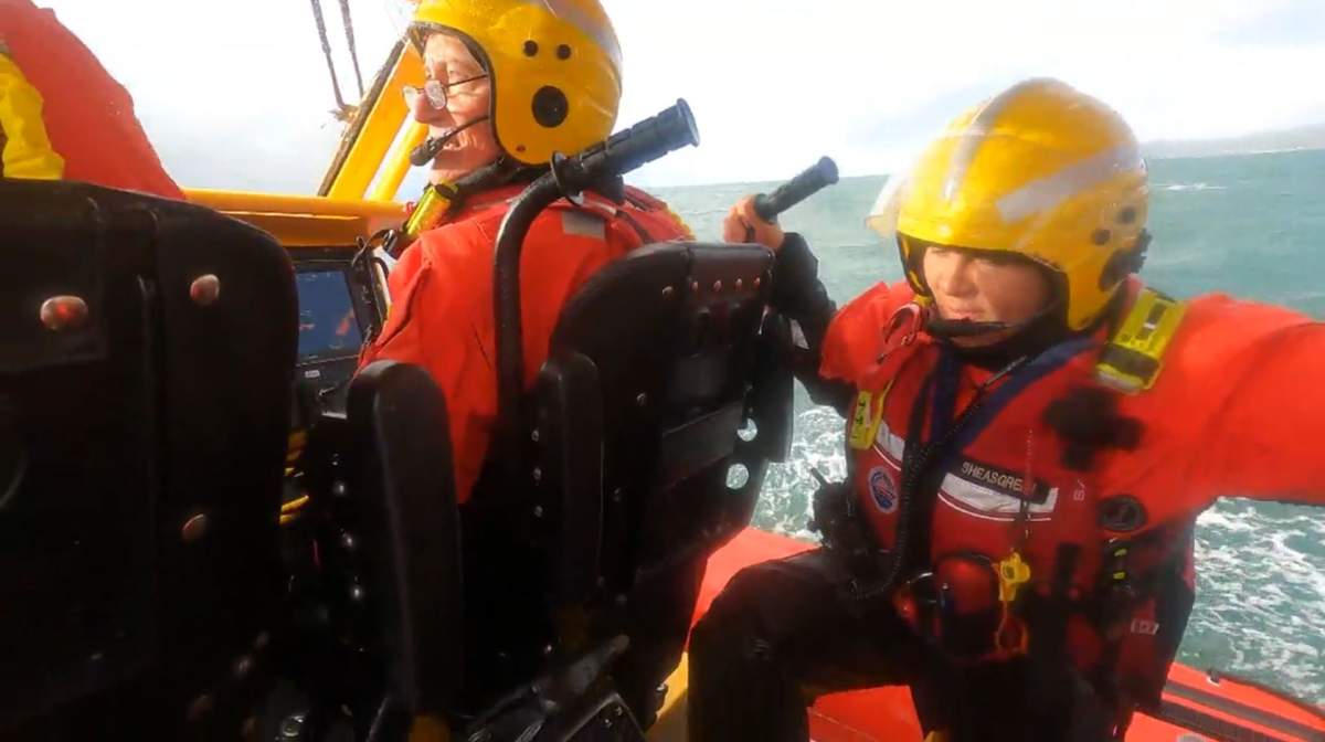 Amber Sheasgreen seen in action in her volunteer rescue work.