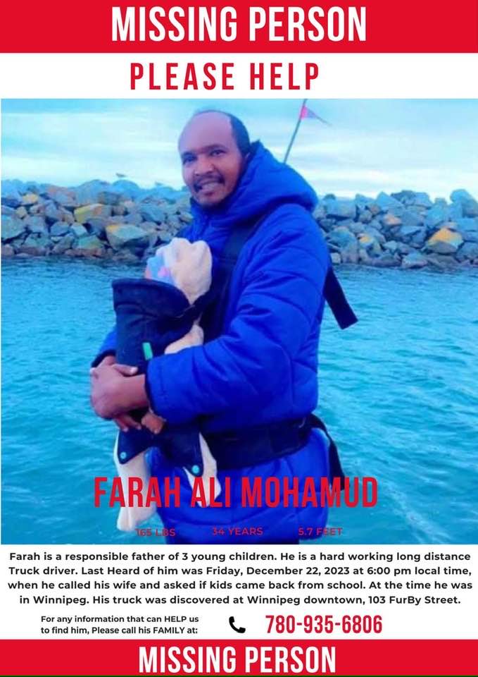 A missing poster for Farah Ali Mohamud.