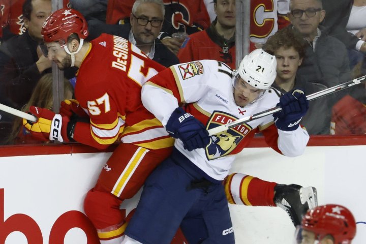 Short-handed goals lift Flames past Panthers 3-1