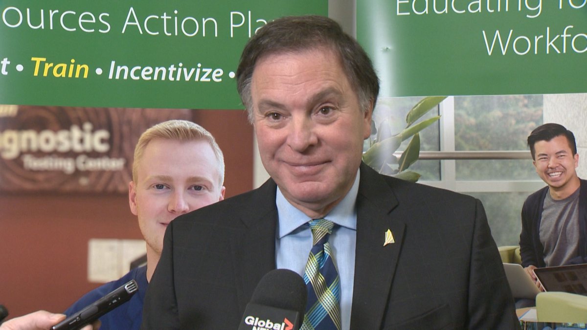 Sask. Minister Gordon Wyant announces $5 million investment to reserve 149 seats in nine health-care training programs offered outside the province. 