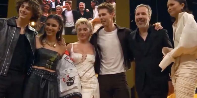 Florence Pugh hit in the face by object thrown during 'Dune: Part 2' promo