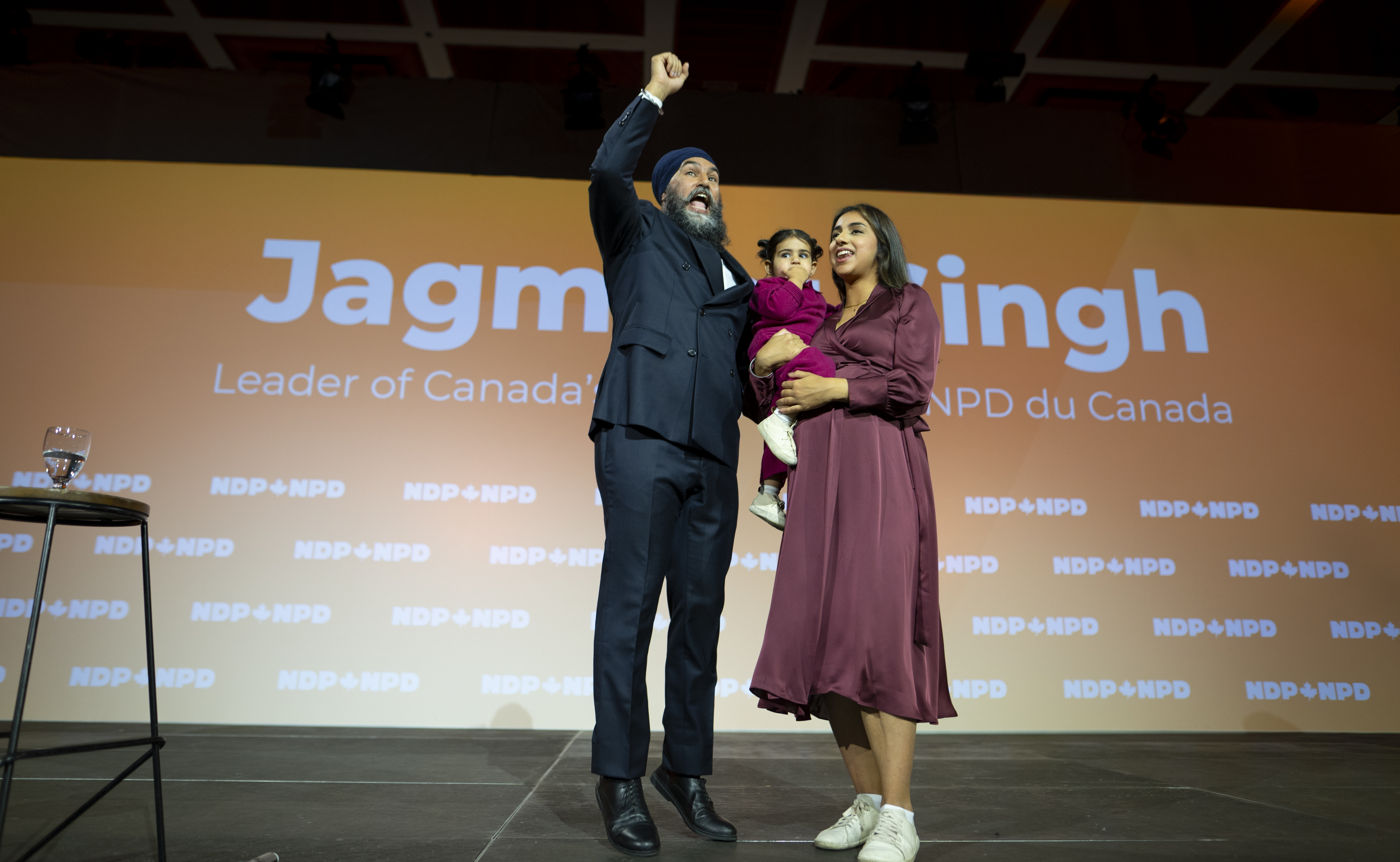 Лидерът на NDP Jagmeet Singh и съпругата му Gurkiran Kaur