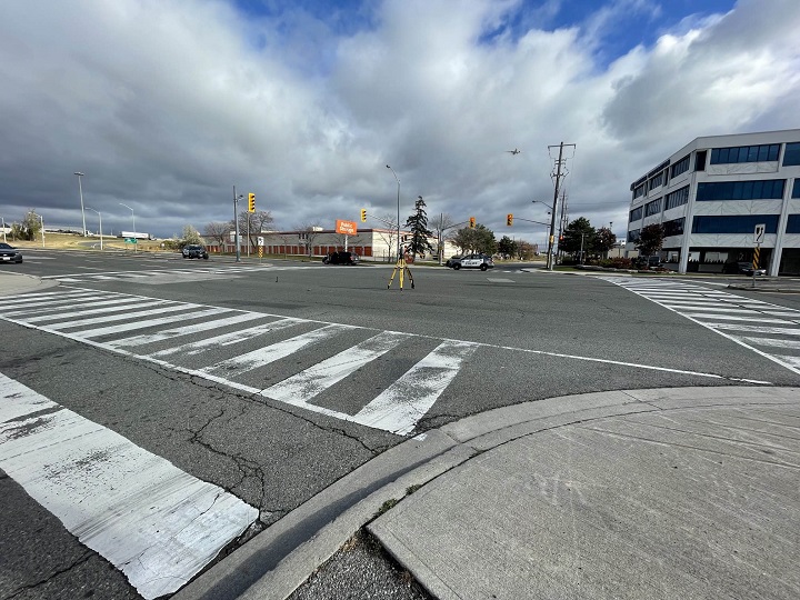 The scene of the collision at Kipling Avenue and Ronson Drive on Nov. 7.