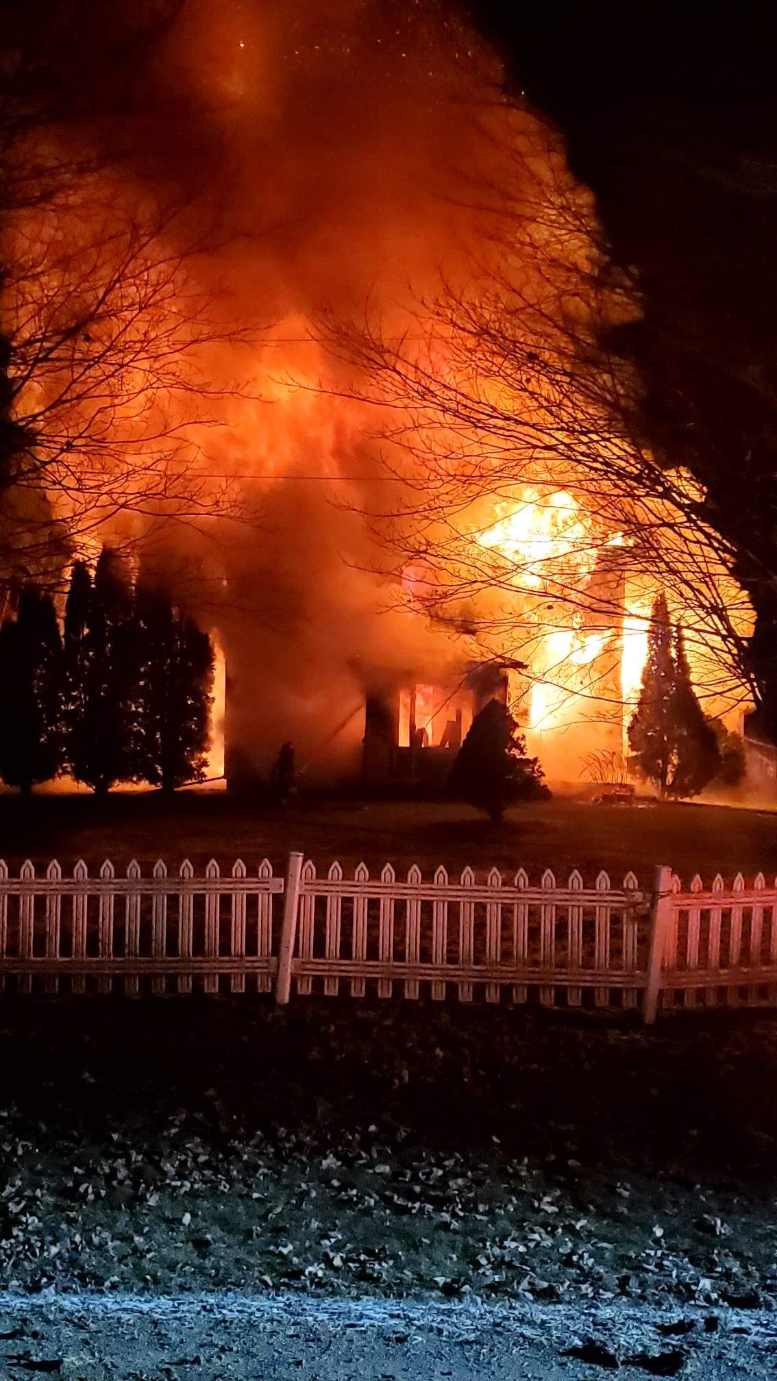 Officials say no one was injured in a housefire on Kitley Line 3 in the Township of Elizabethtown-Kitley early Friday morning.