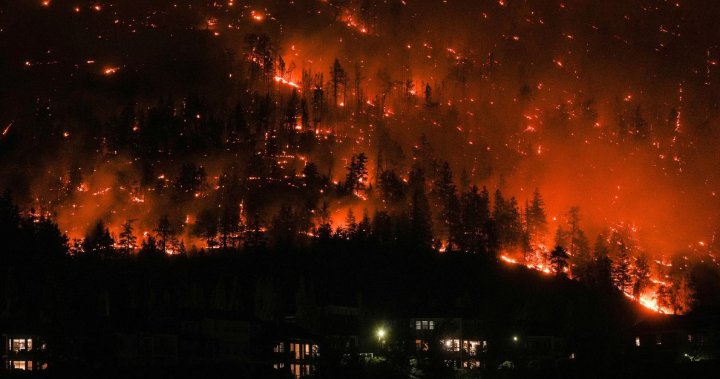 Снимка на горски пожар в Западна Келоуна, включена в Топ 100