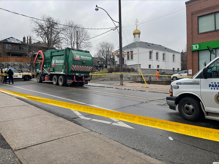 Woman in 50s struck and killed by garbage truck in Toronto