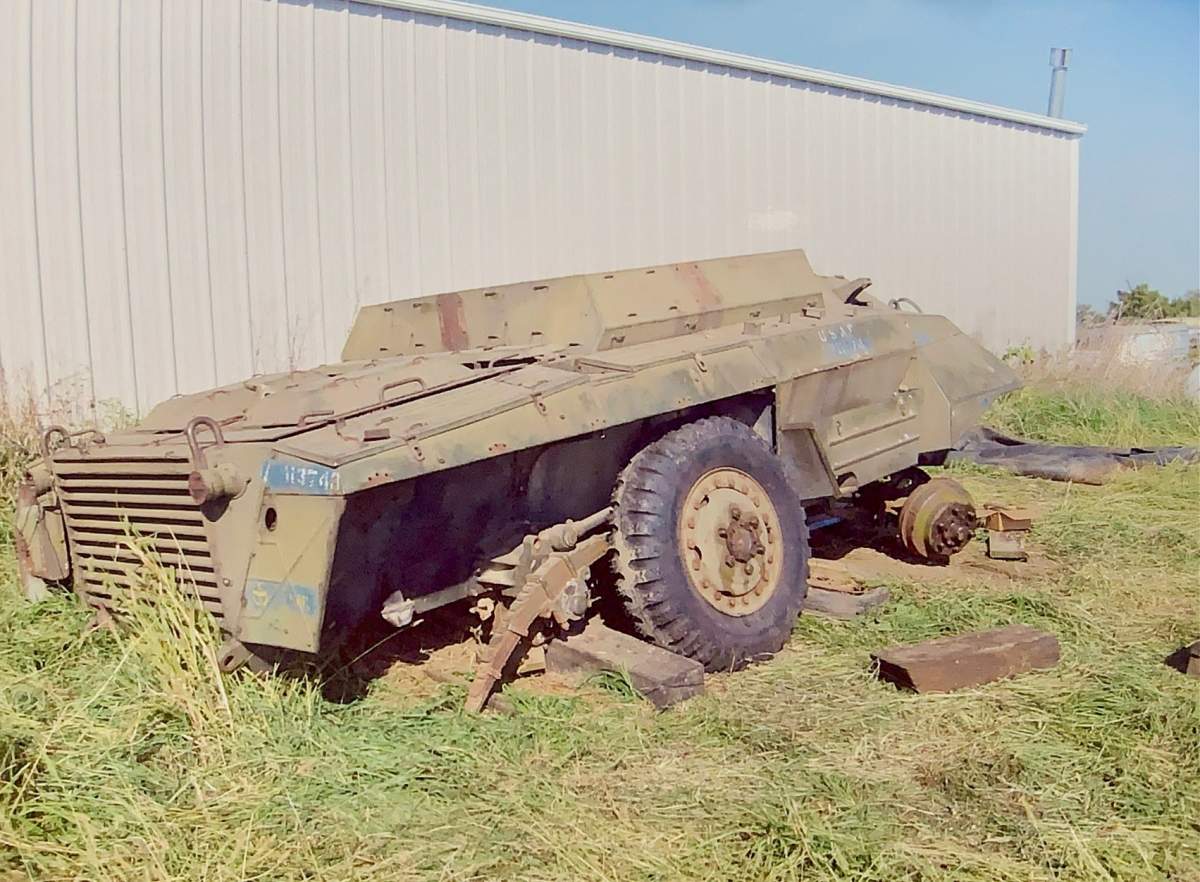 What one of the vehicles looked like before Reg Hodgson of Valour Park restored it.