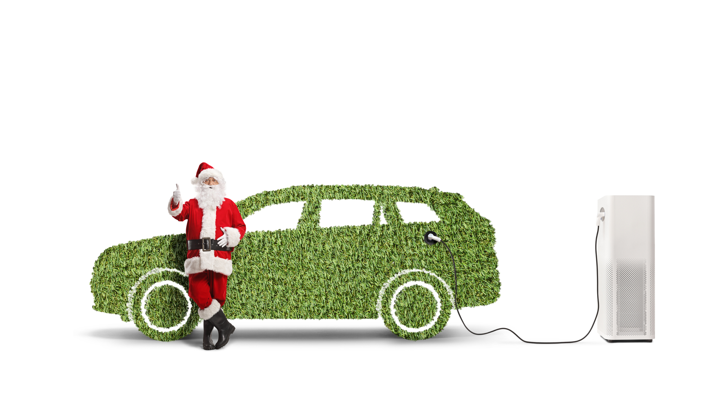 Electric vehicle charging with Santa