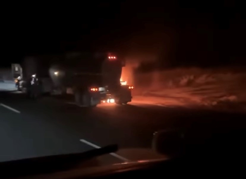 Emergency crews were called to the truck fire around 6:45 p.m. on Dec. 29. The incident occured in the 8200 block of Highway 97 near 70 Mile House, B.C.