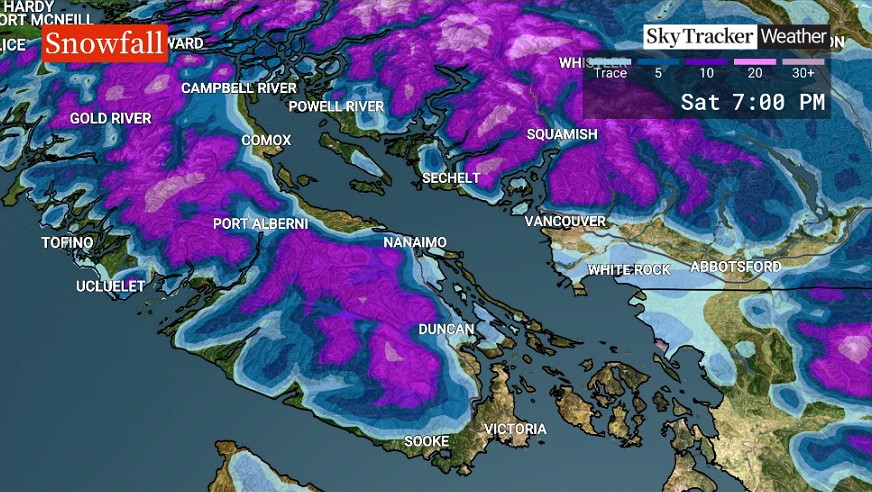 Global BC’s Sky Tracker for Saturday.