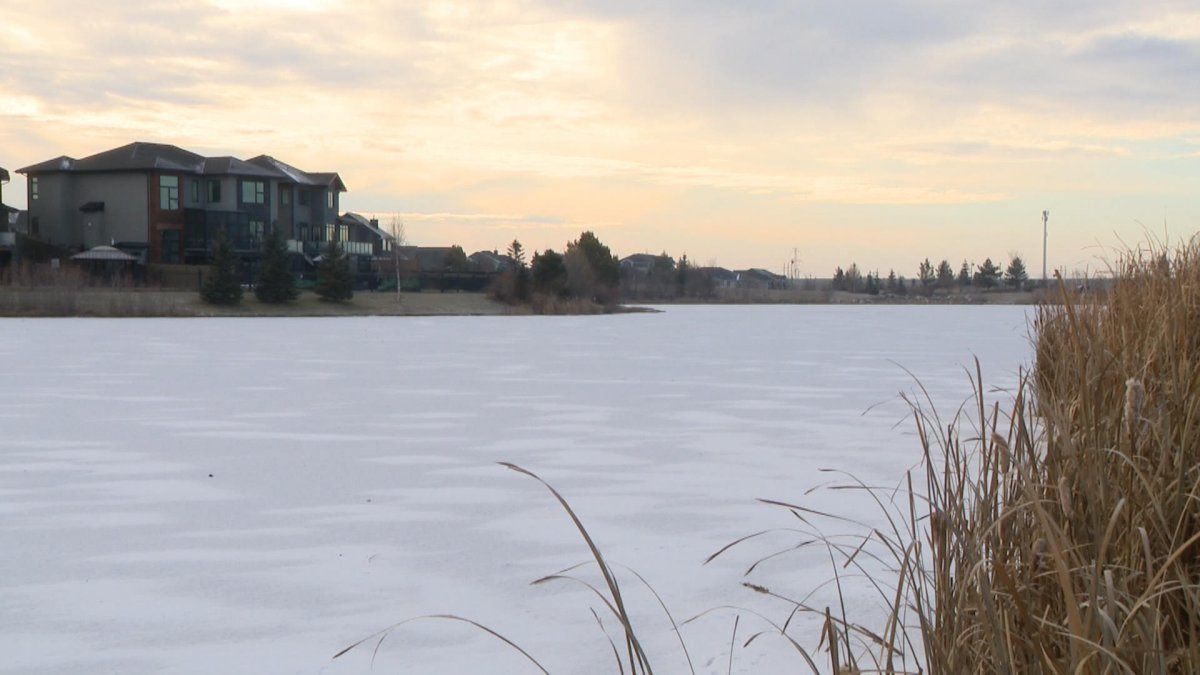 The Saskatoon Fire Department said storm pond ice has reached the required thickness for recreational use.