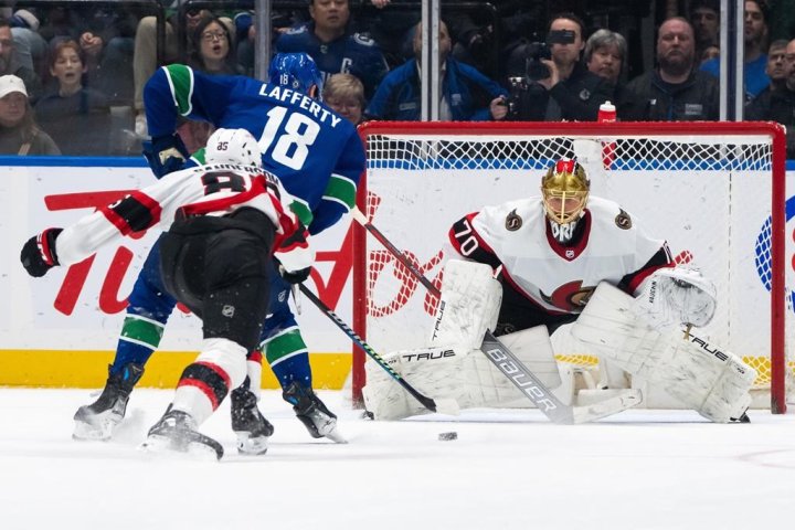 Vancouver Canucks jump on Ottawa Senators early in 6-3 win