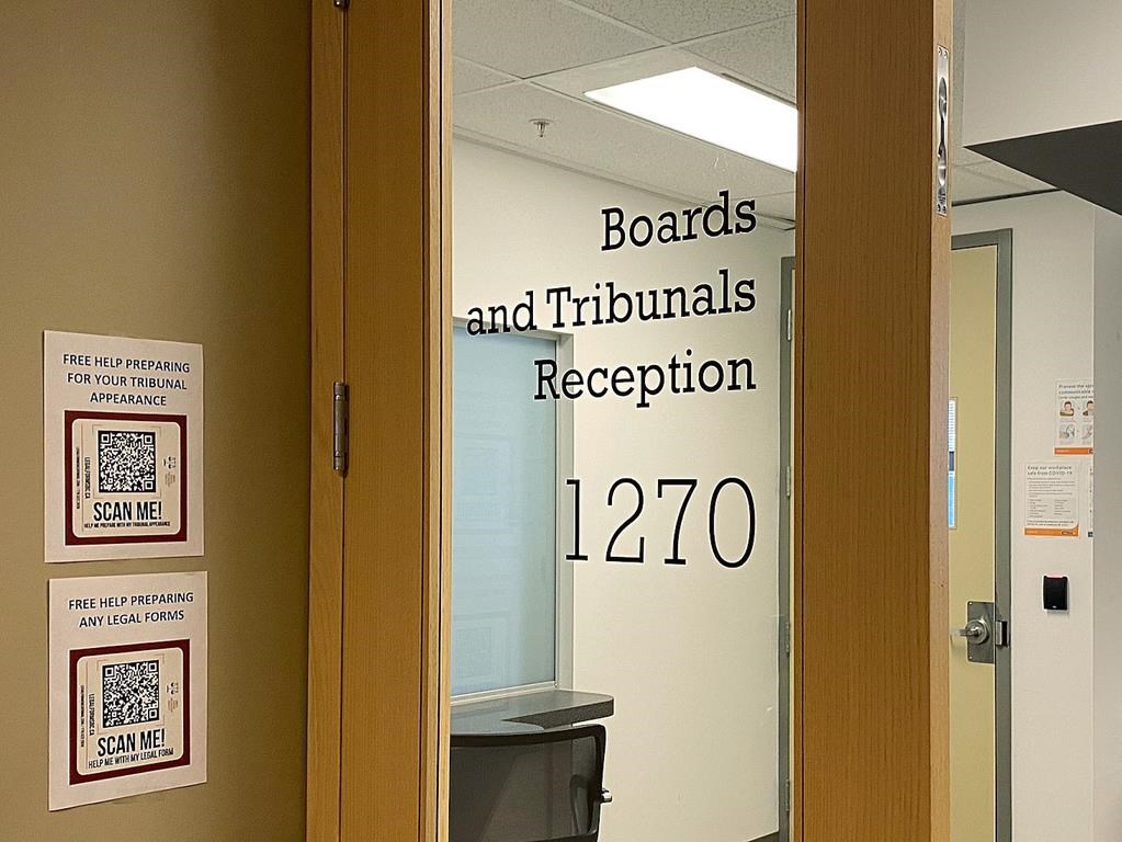 The office that houses the B.C. Human Rights Tribunal is seen in Vancouver, B.C., Mon. March 28, 2023.