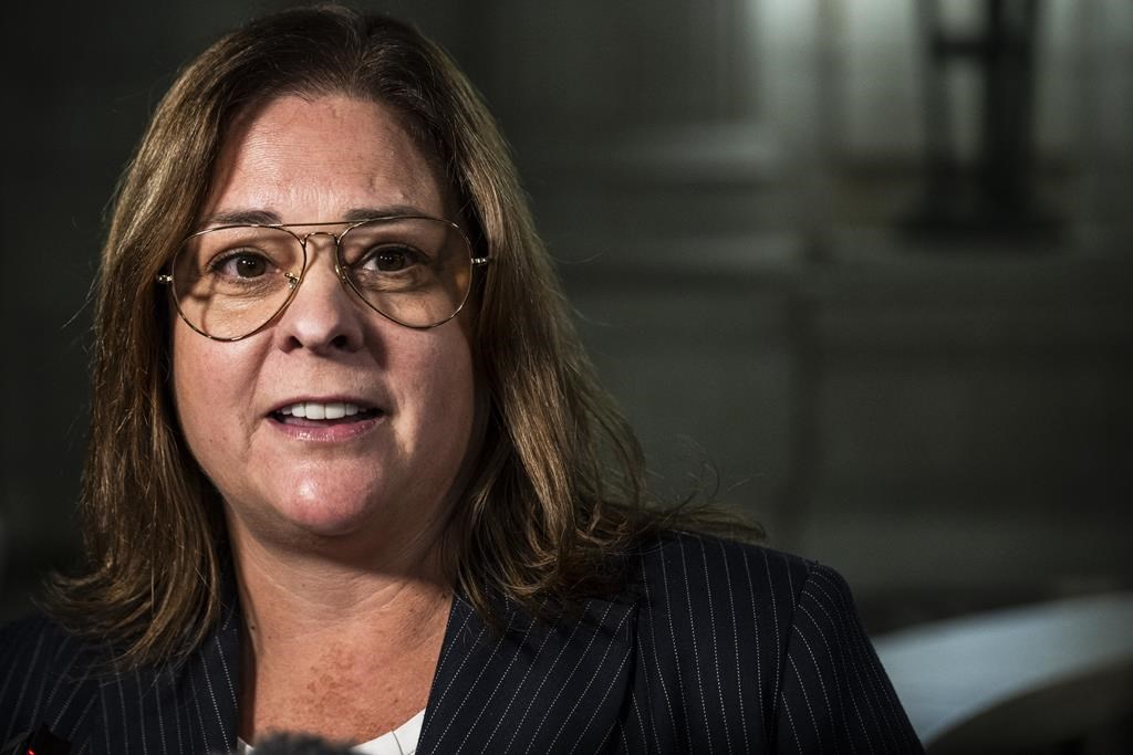 Manitoba Progressive Conservative Leader and former premier Heather Stefanson has announced she will resign as party head on Monday. THE CANADIAN PRESS/Aaron Vincent Elkaim.