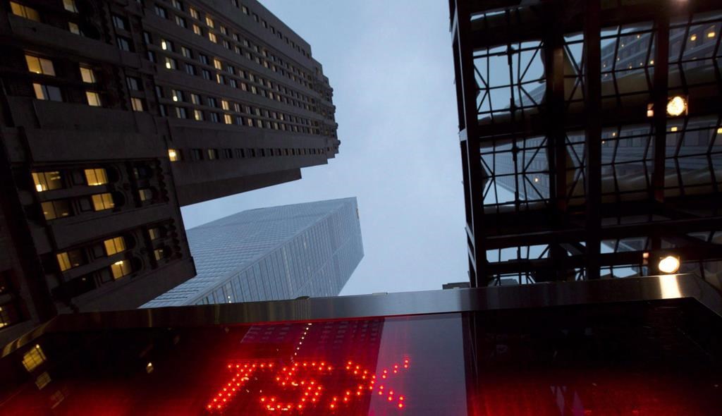 A TSX sign is pictured in Toronto, on Dec.31, 2012.