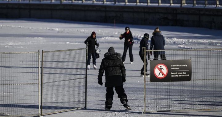 Докато Отава се затопля, каналът Ридо ще бъде затворен за скейтъри само четири дни след откриването