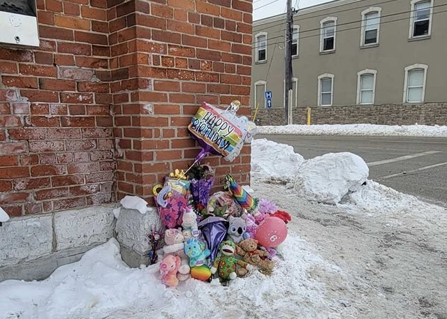 A collision shortly before 5 p.m. Saturday in the area of Colborne Street and West Street has left a 5-year-old girl dead.