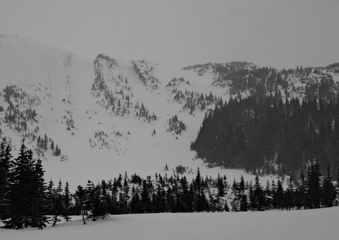 A grey day above the rugged Hasler riding area in the northern Rocky Mountains.