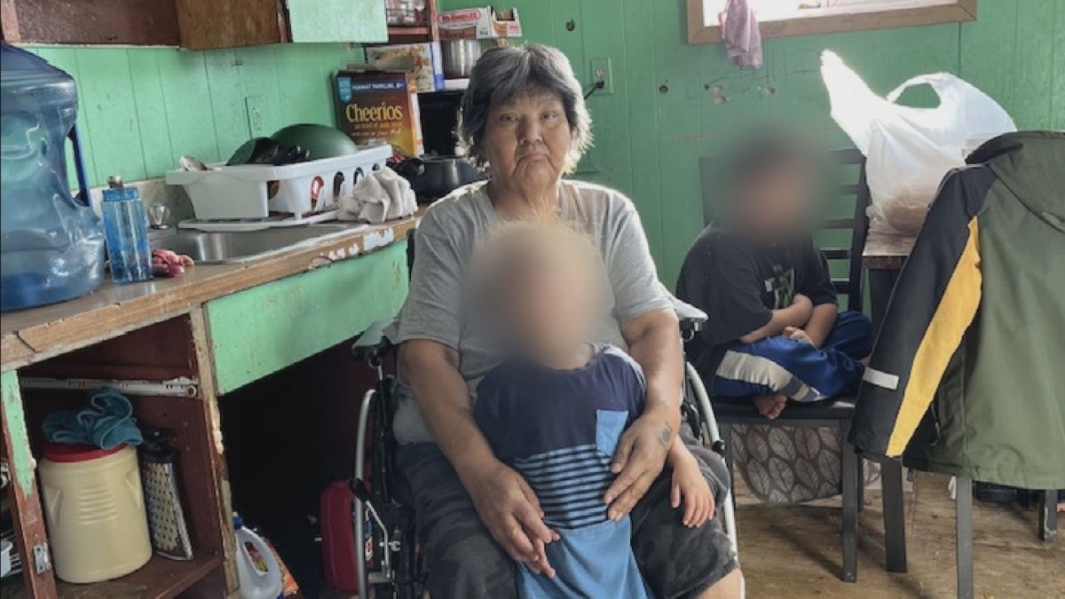 Marva George has children and grandchildren living with her in her 52-year-old home on Berens River. A social media post by a friend on the weekend was shared 700 times showing sewage backed up in her toilet and bathtub.